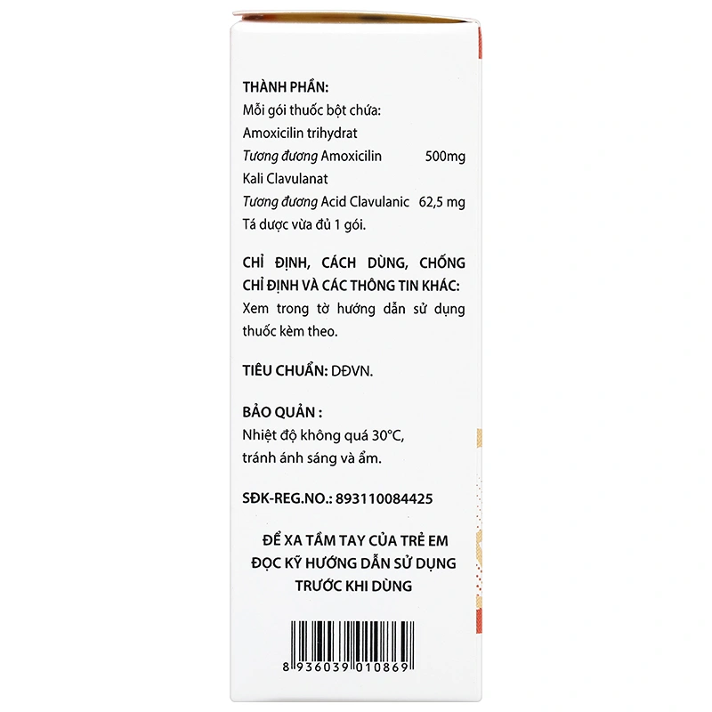 Aumoxka Mebi 500mg/62,5mg điều trị nhiễm khuẩn (10 gói x 2g) - 4